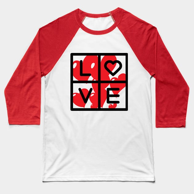 Love Box Baseball T-Shirt by ShubShank